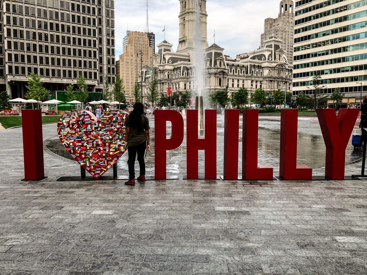I love Philly sign in downtown Philadelphia